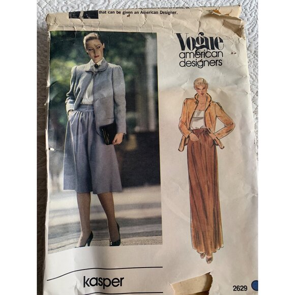 Vogue Misses Jacket Skirt Sewing Pattern 2629 Sz 16 - Uncut - Picture 6 of 10